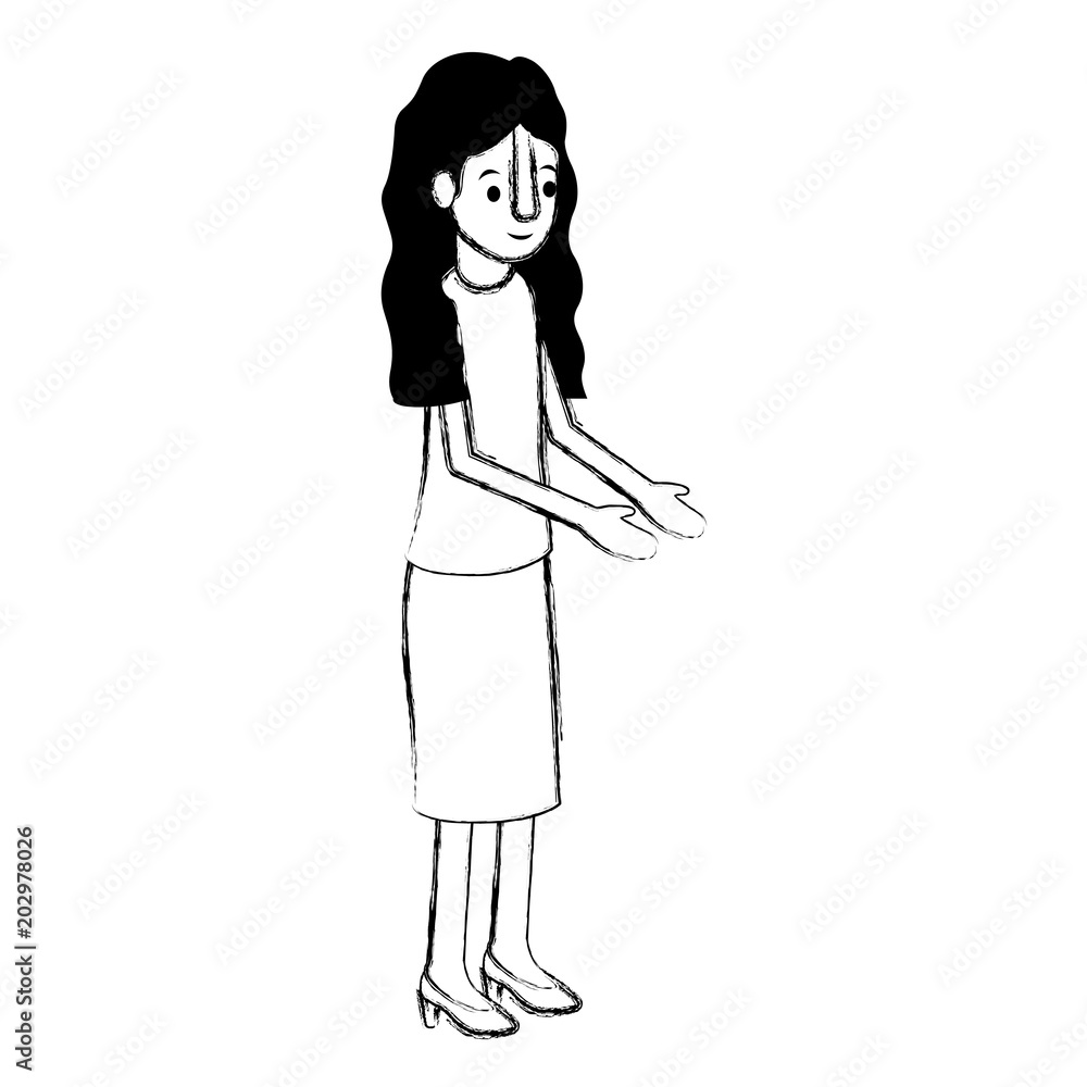 isometric woman avatar character vector illustration design isometric woman avatar character vector illustration design