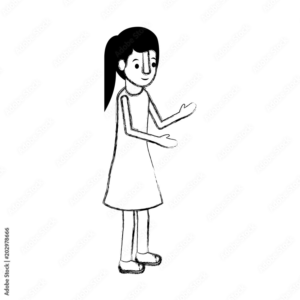 isometric little girl character vector illustration design isometric little girl character vector illustration design