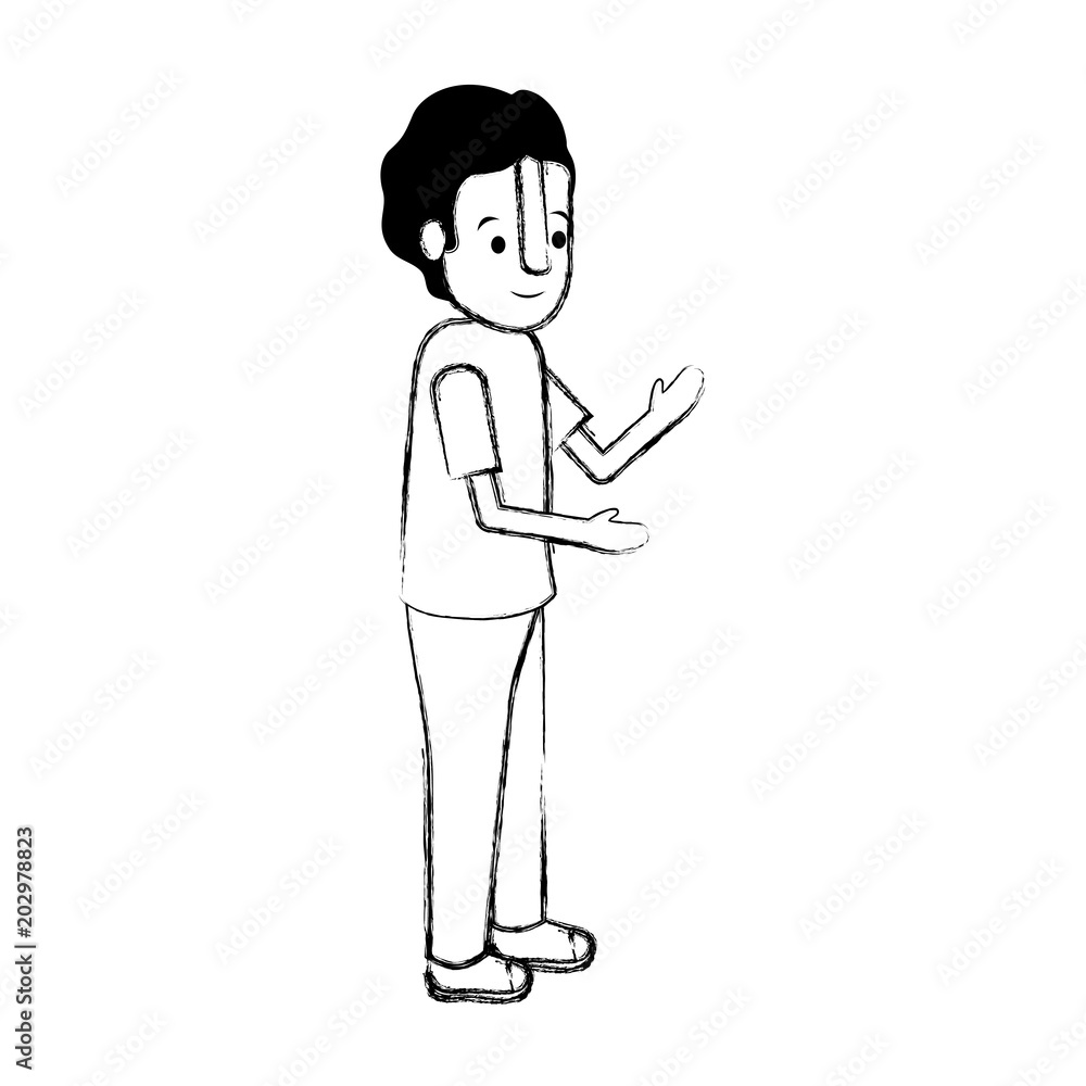 isometric little boy character vector illustration design isometric little boy character vector illustration design