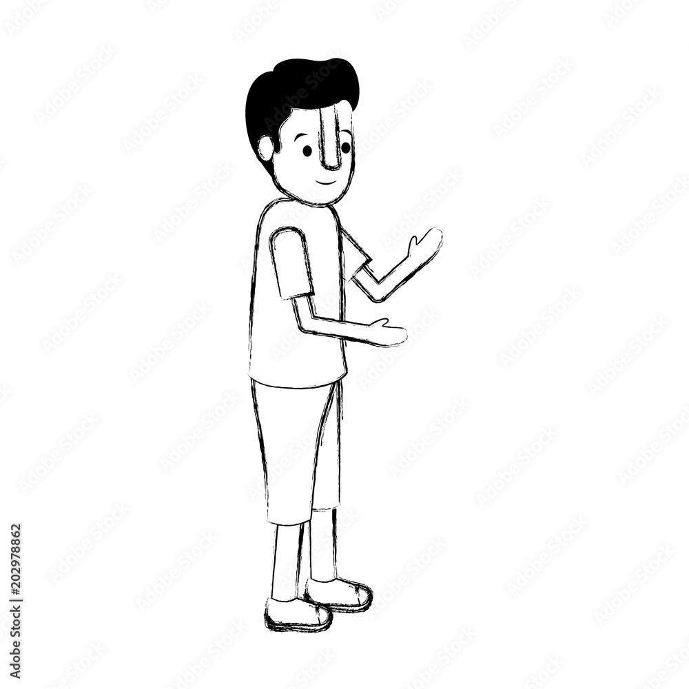 isometric little boy character vector illustration design isometric little boy character vector illustration design