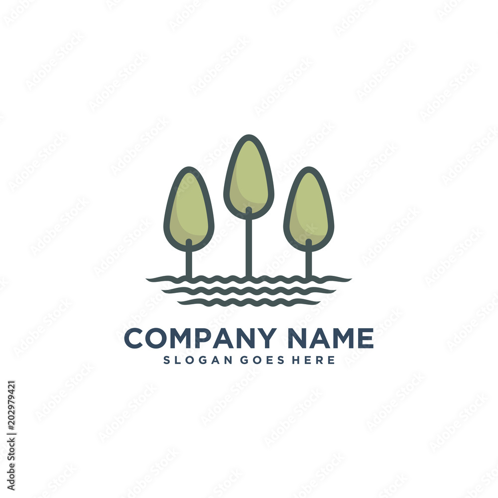 tree logo design concept, tree vector illustration tree logo design concept, tree vector illustration