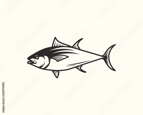 Tuna fish logo template vector illustration