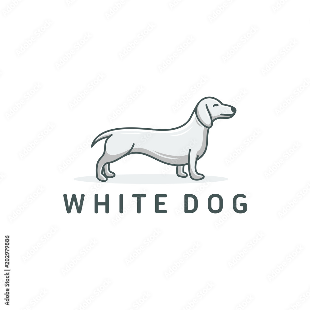 white dog logo design vector illustration download white dog logo design vector illustration download