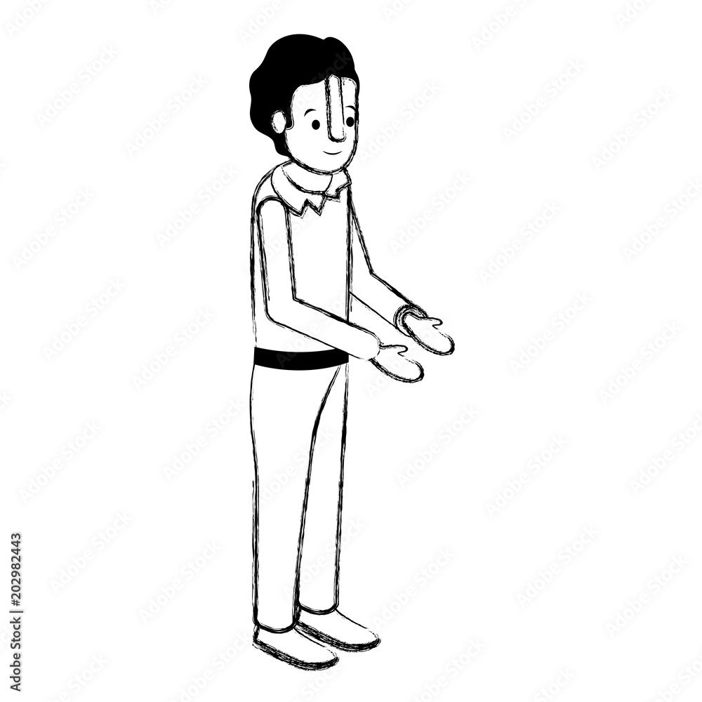 isometric man avatar character vector illustration design isometric man avatar character vector illustration design