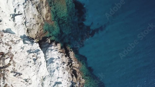 drone footage in corsica - 4k - Blue water - Road Mountain & Coast - Aerial view