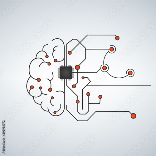 Hi tech brain made of elect...