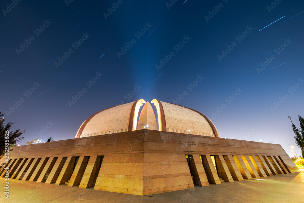 Fotografie Star trail Pakistan Monument