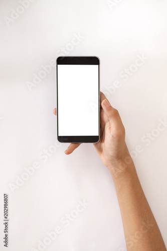smartphone on hands