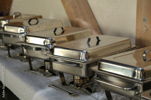 Konstfotografi Chafing Dish in a restaurant