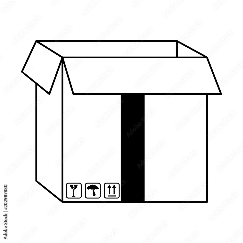 Cardboard delivery box vector illustration graphic design Cardboard delivery box vector illustration graphic design