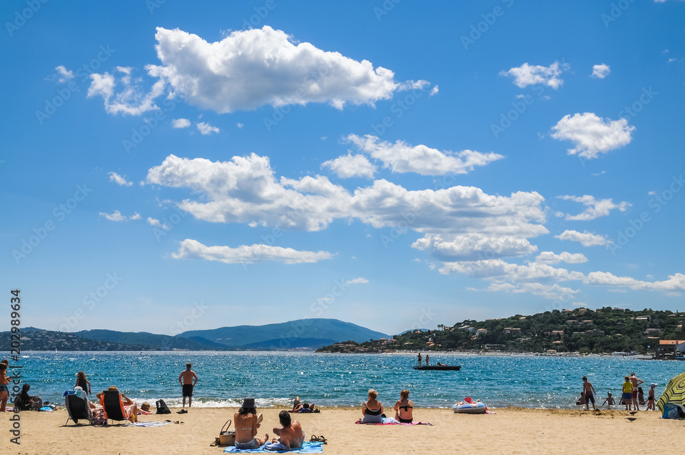 Strand Sainte-Maxime in der Provence Frankreichs Strand Sainte-Maxime in der Provence Frankreichs