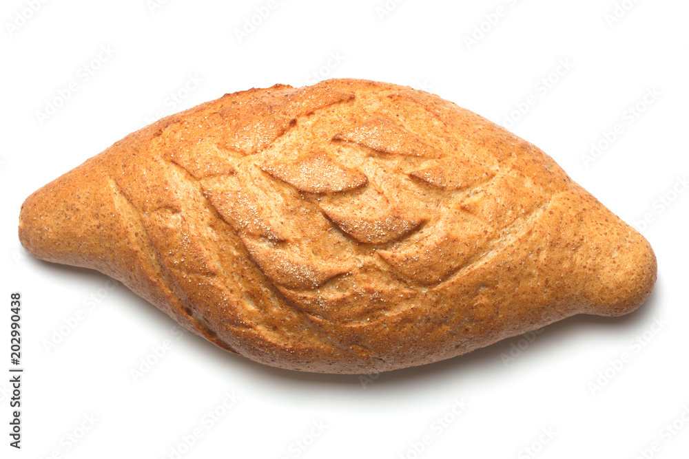 single loaf of bread isolated on white background single loaf of bread isolated on white background