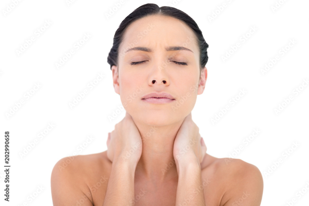 Natural beauty with a painful neck Natural beauty with a painful neck