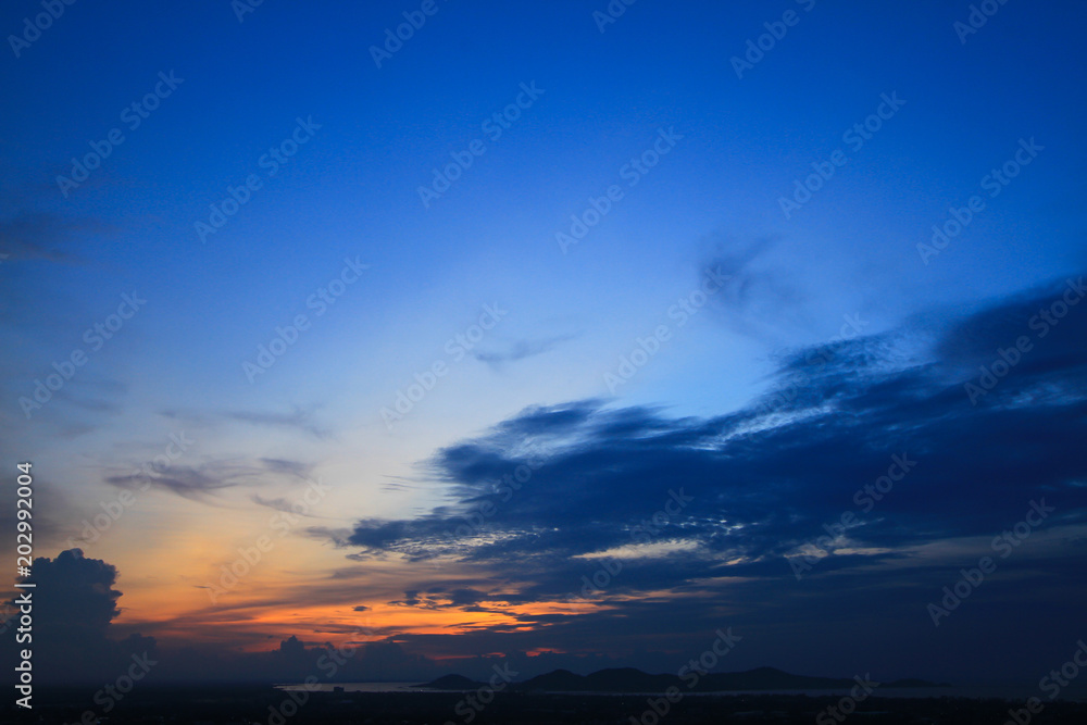 Beautiful sky on twilight time for background	