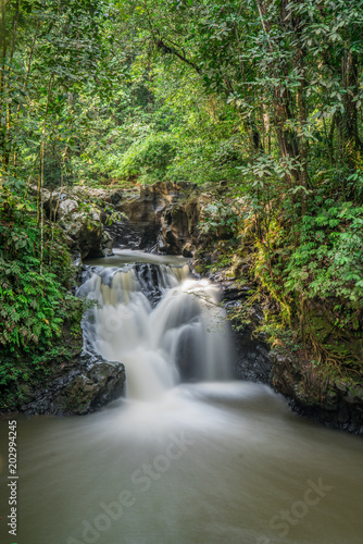 View of waterfall at Tawau Hills Park, Sabah, Malaysia photo