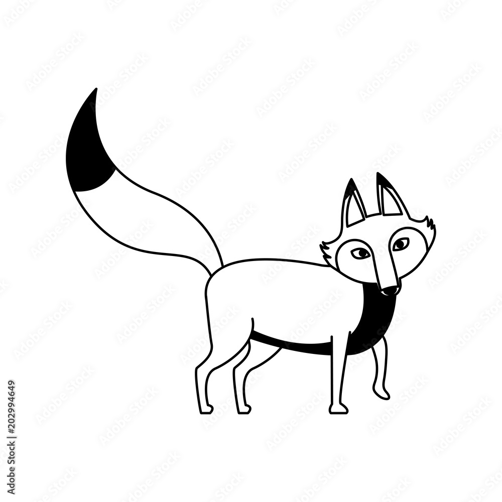 Obraz premium Fox wild animal vector illustration graphic design