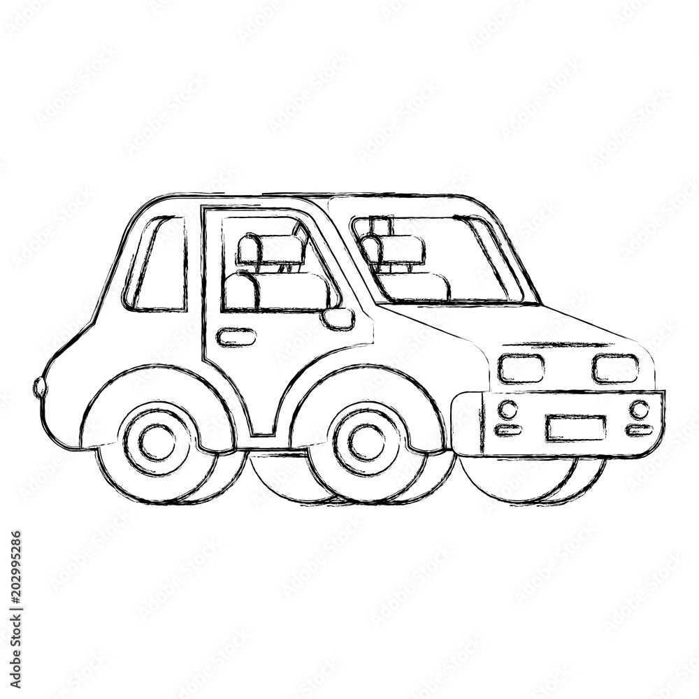 isometric car isolated icon vector illustration design