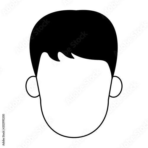 Man faceless cartoon vector illustration graphic design