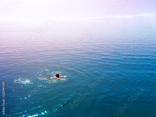 Man in ocean