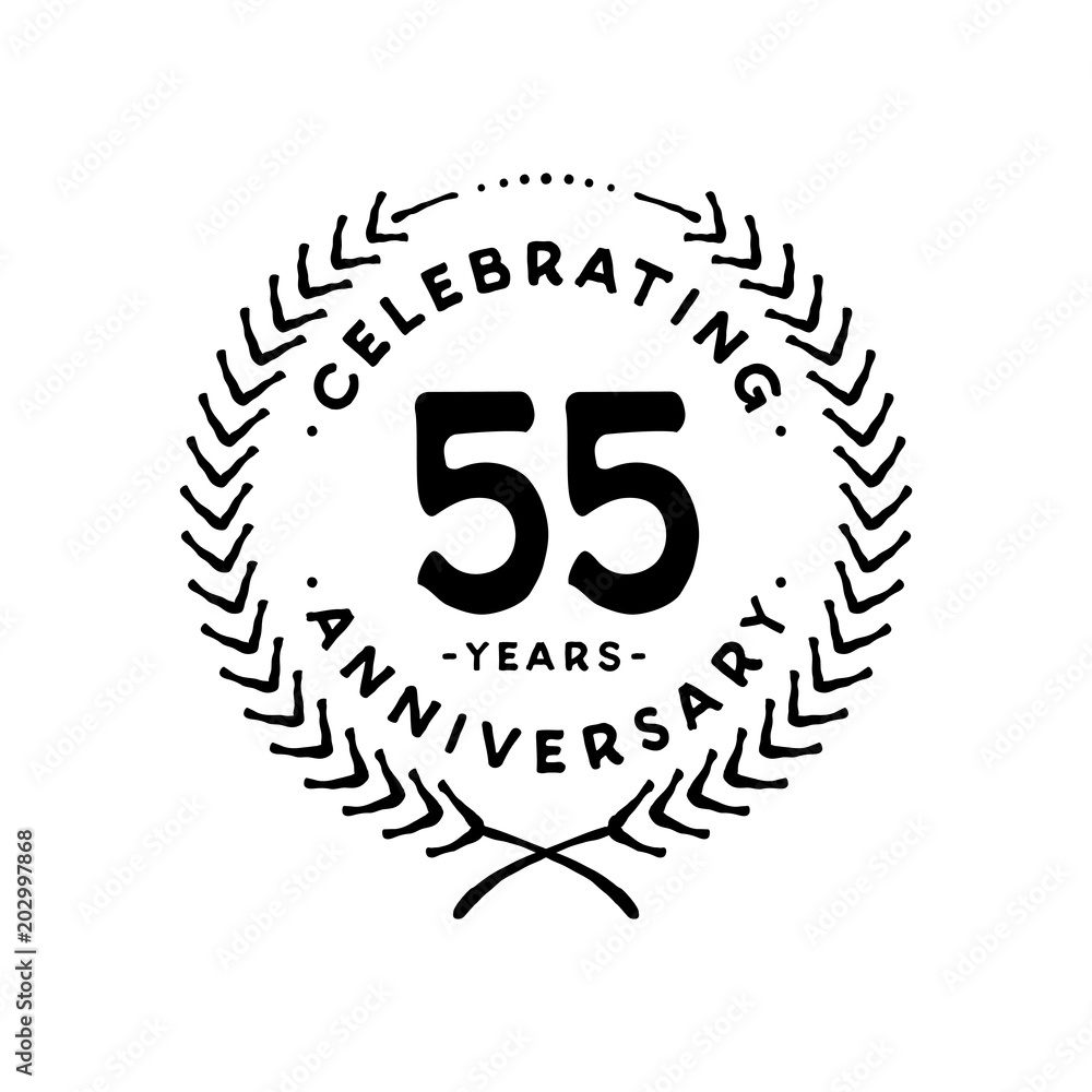 55 years design template. 55th vector and illustration. 55 years design template. 55th vector and illustration.