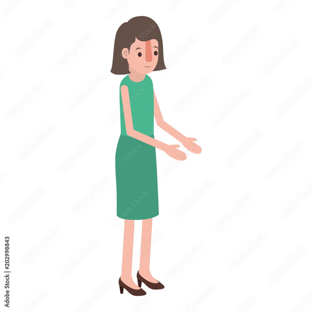 isometric woman avatar character vector illustration design isometric woman avatar character vector illustration design