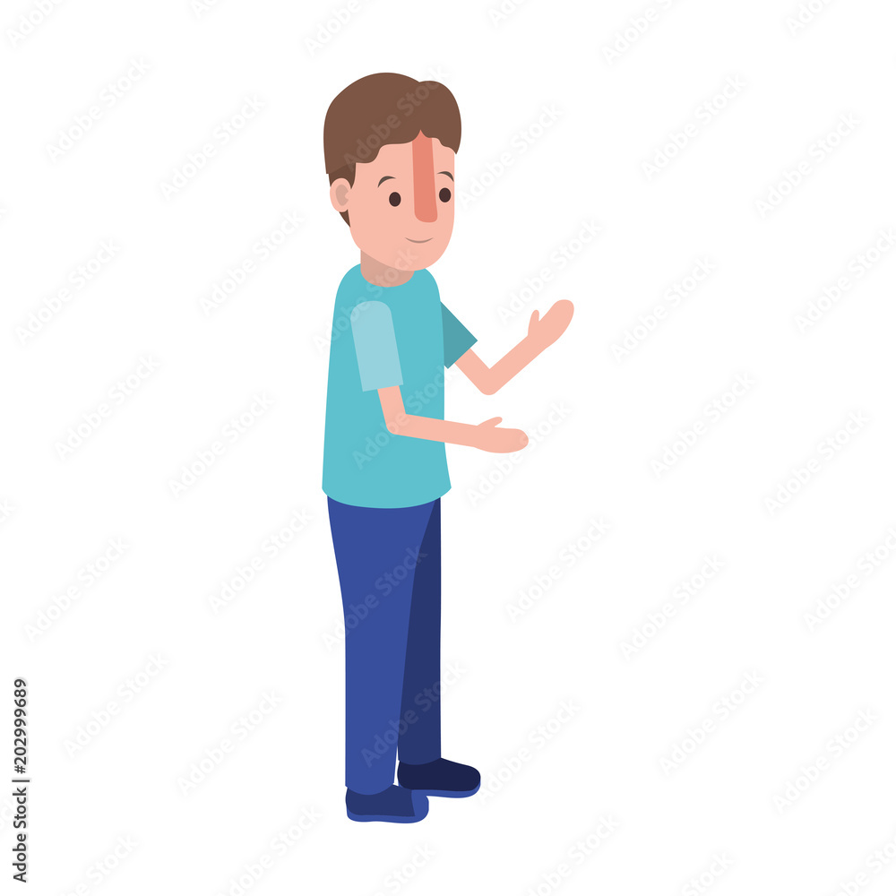 isometric little boy character vector illustration design isometric little boy character vector illustration design
