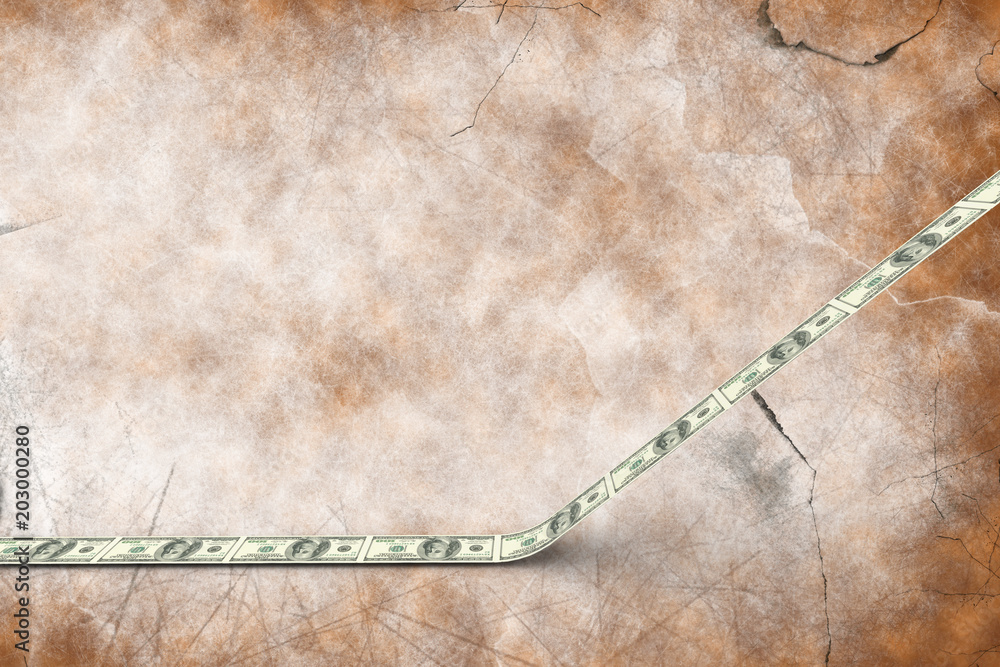 Dollar road against brown background