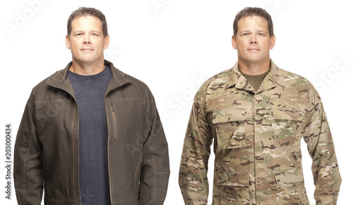 Transition from military to civilian life.