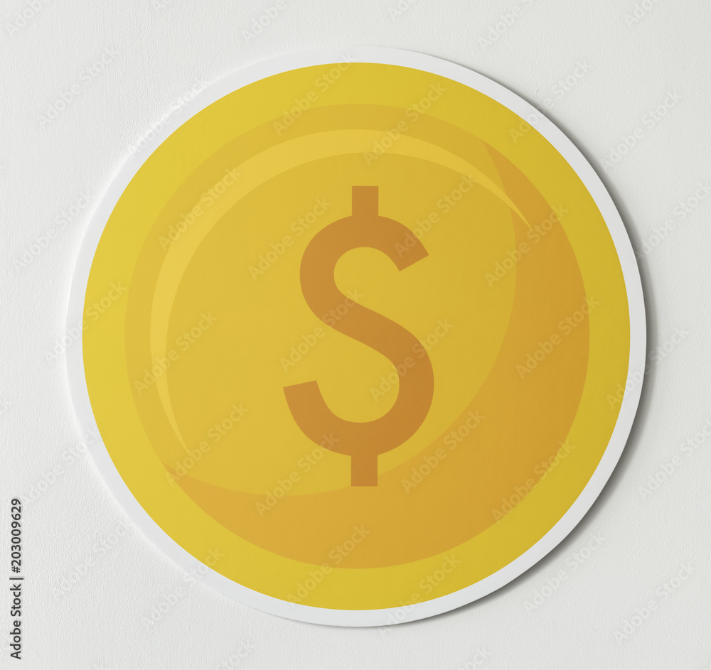 Dollar coin currency exchange icon Dollar coin currency exchange icon