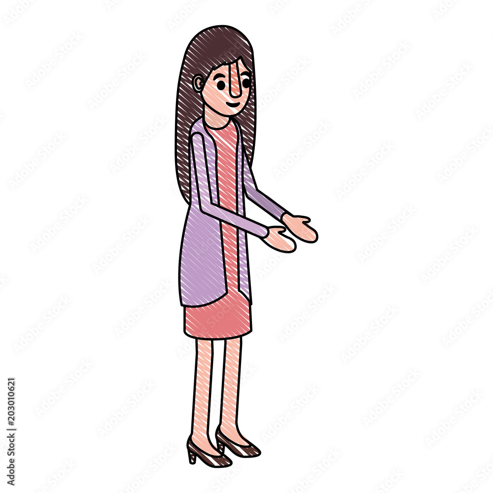 isometric woman avatar character vector illustration design isometric woman avatar character vector illustration design