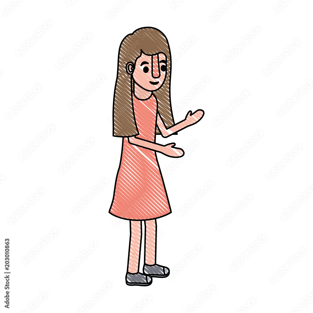 isometric little girl character vector illustration design isometric little girl character vector illustration design