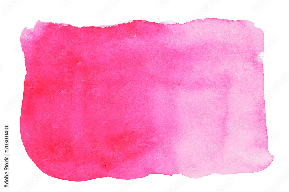 Abstract pattern square with pink color on white background , Illustration watercolor hand draw and painted on paper
