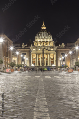 Vatican at Night with Street  © John McGraw Photog