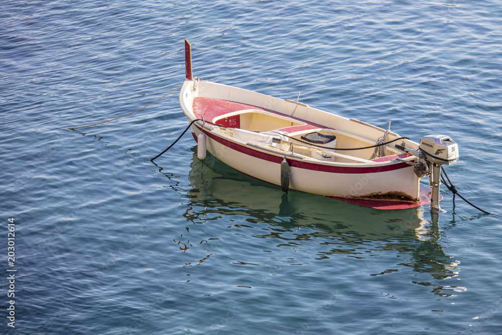 Boat in Cinque Terre Italy 