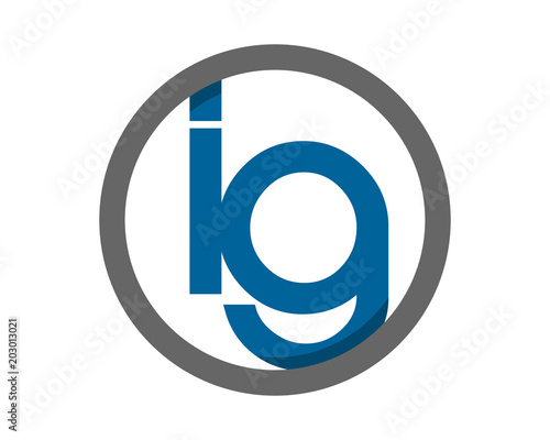 circle initial letter typography typeset alphabet font image vector icon
