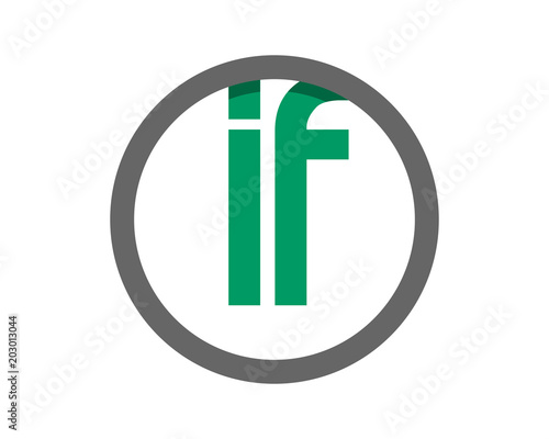 circle initial letter typography typeset alphabet font image vector icon