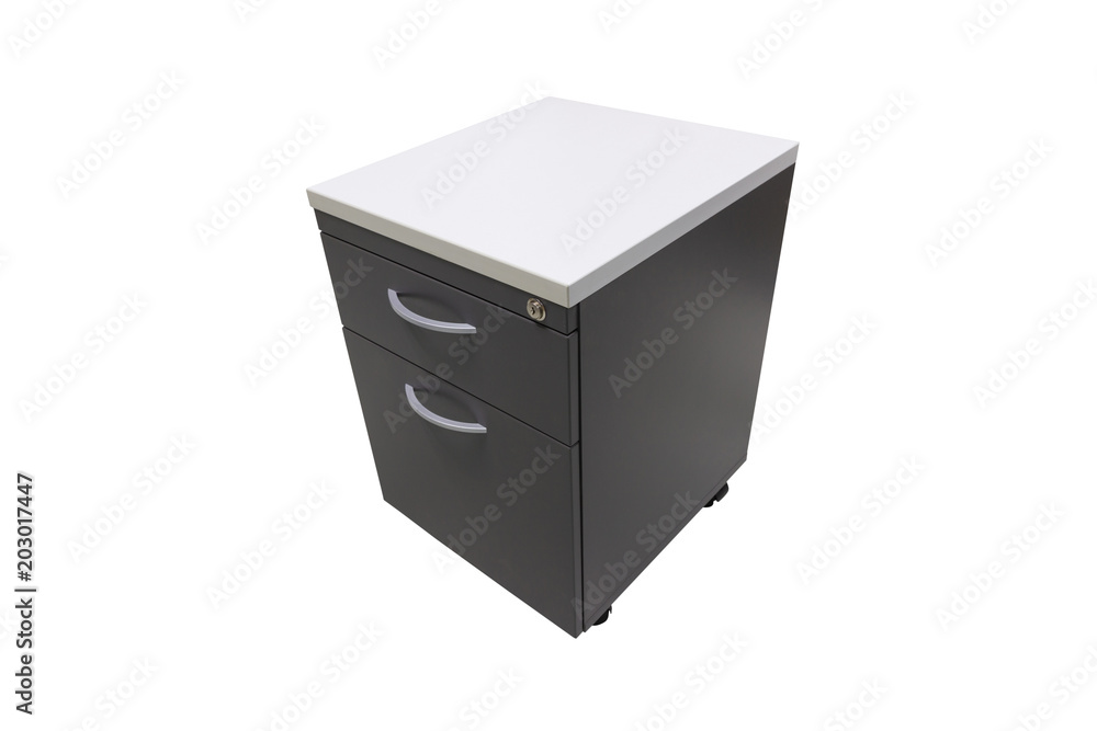 file cabinet with open drawer in the office isolated with white background. file cabinet with open drawer in the office isolated with white background.