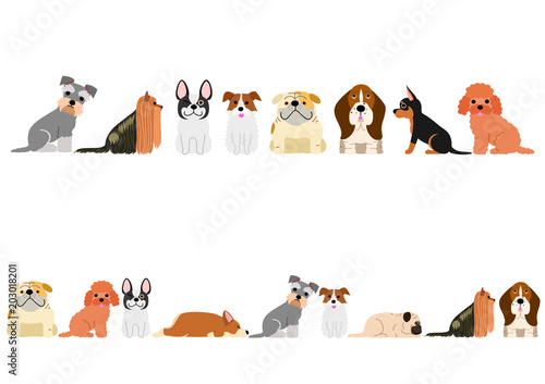 various dogs border set © Studio Ayutaka