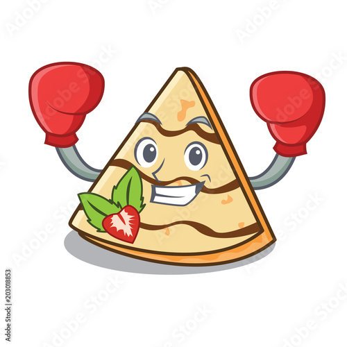 Boxing crepe character cartoon style