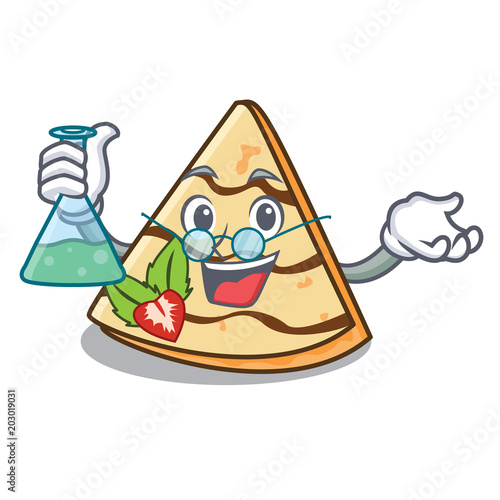 Professor crepe character cartoon style