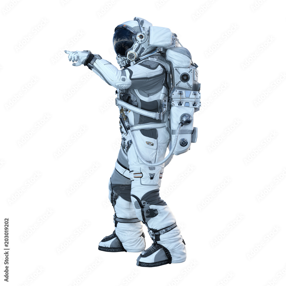Astronaut on white. Mixed media Astronaut on white. Mixed media