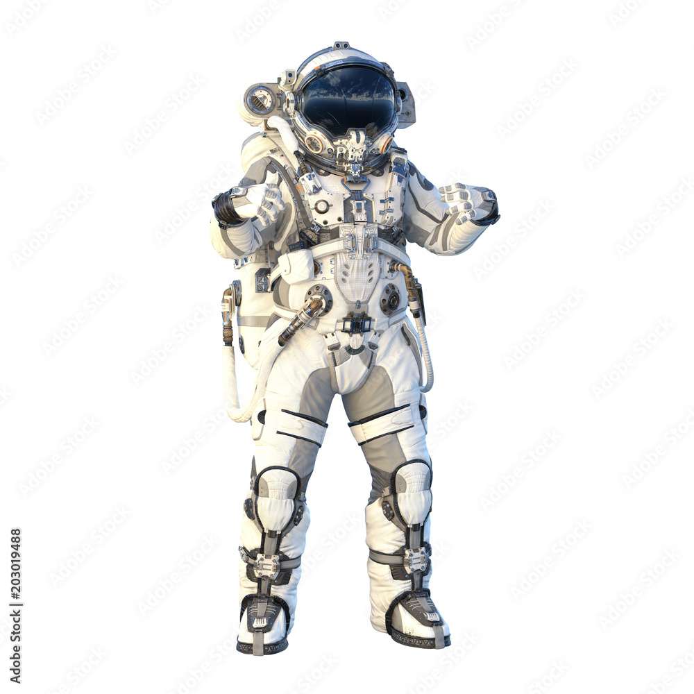 Astronaut on white. Mixed media Astronaut on white. Mixed media