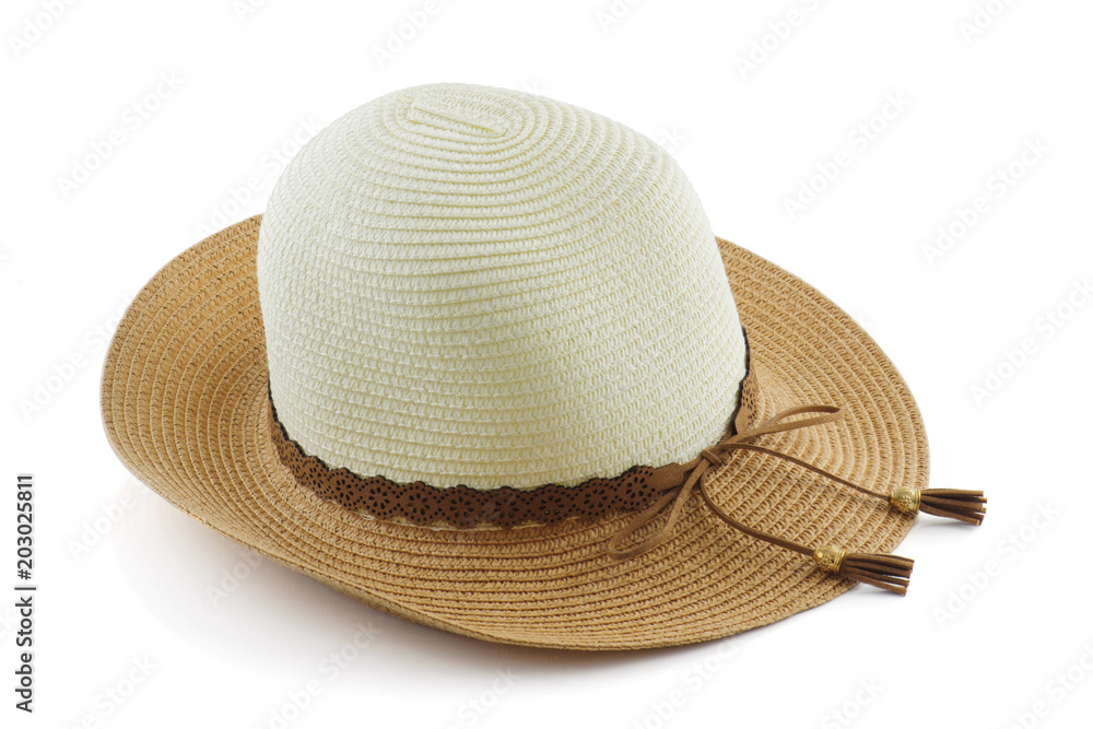 beach fashion hat isolated on white background