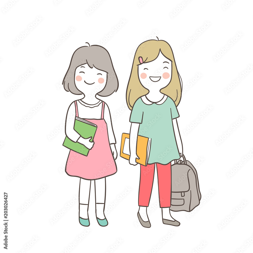 Draw_vector_illustration_character_happy_girls_ready_to_back_to_school