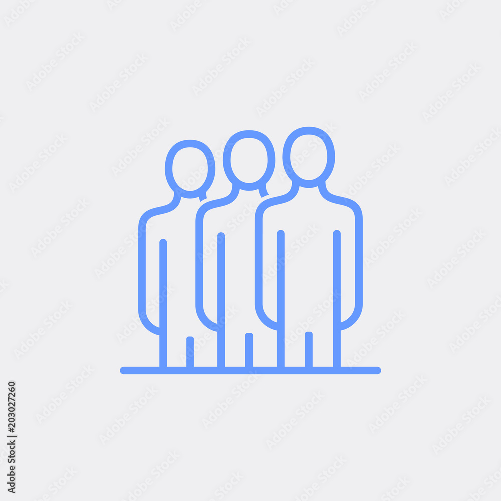 Human resources department. Business people icon simple line flat illustration.Vector icon Human resources department. Business people icon simple line flat illustration.Vector icon