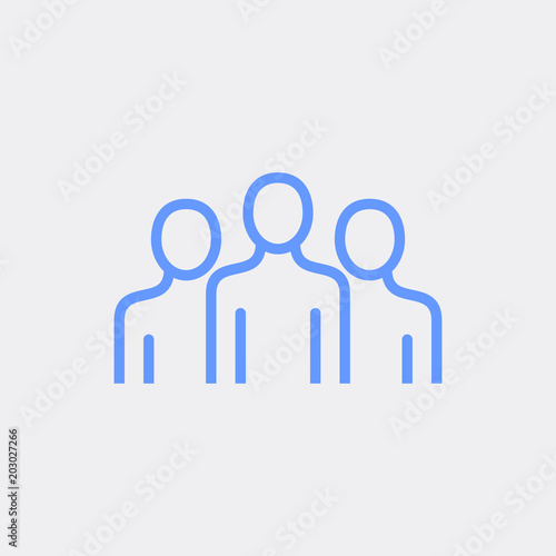 Human resources department. Business people icon simple line flat illustration.Vector icon