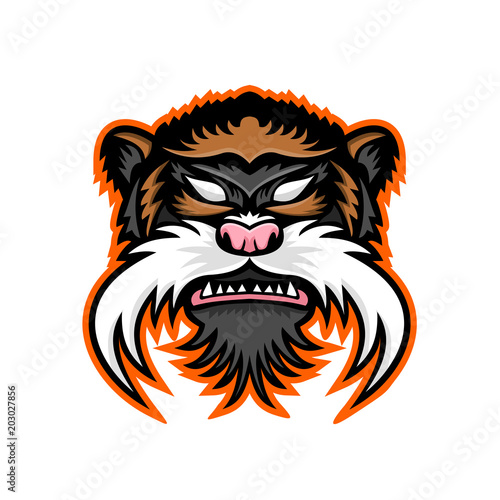 Emperor Tamarin Monkey Mascot