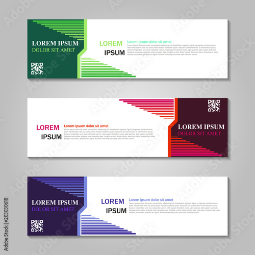 Vector abstract design web banner template. Web Design Elements - Header Design. 