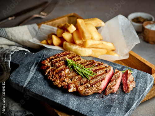 grilled beef steak