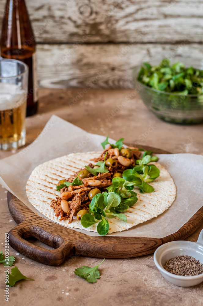 Pulled Pork Tortilla Wraps Pulled Pork Tortilla Wraps